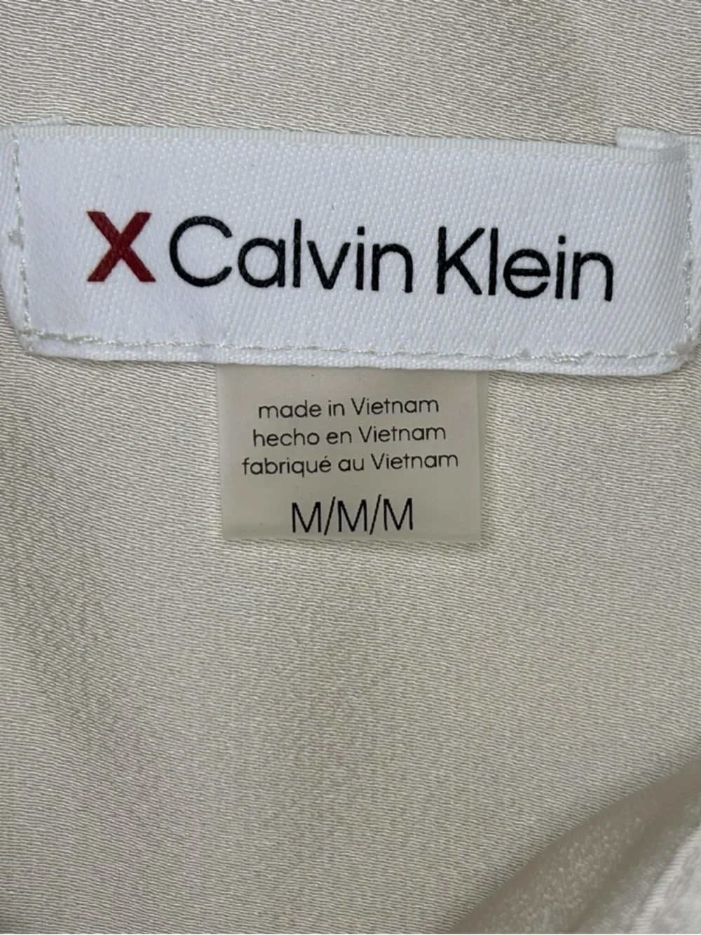Calvin Klein Cream Short-Sleeve Button-Down Blouse NWT - Picture 2 of 16